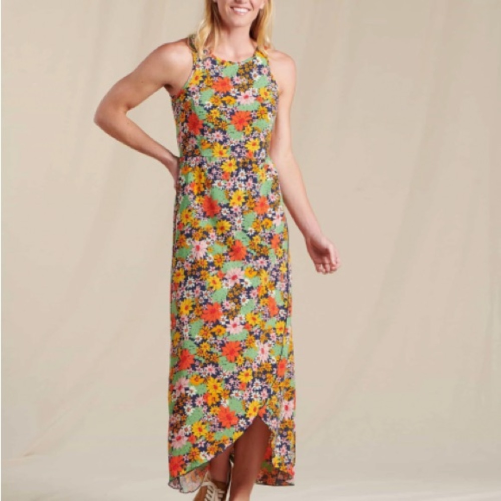 Toad & Co Sunkissed Floral Sleeveless Maxi Dress with Cutout